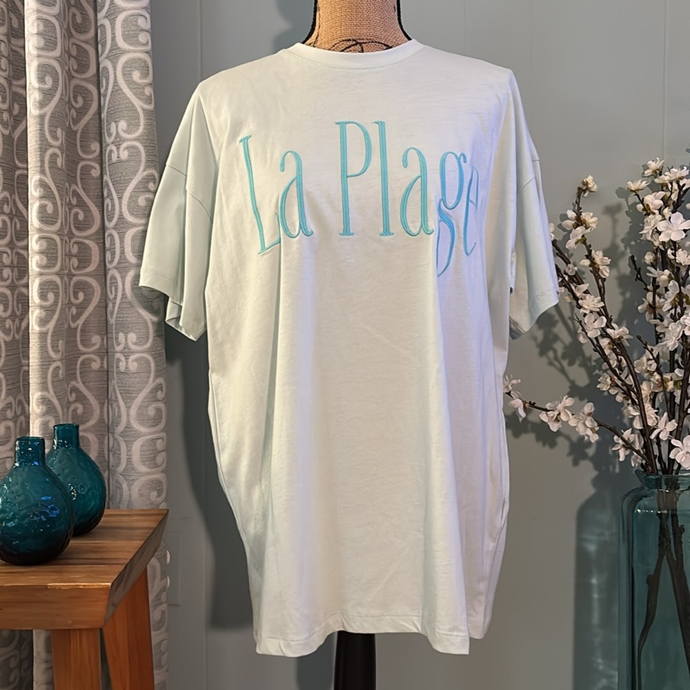 NWT Giani Bernini "La Plage" Loose Fit Graphic T Shirt